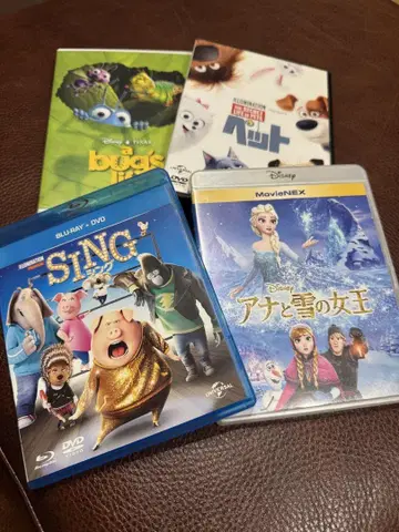 벅스 라이프 반려동물 안나와 눈의 여왕 SING DVD 세트