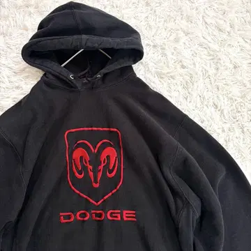 레어 Dodge 후드티 블랙 자수 빅 사이즈 L Dodge