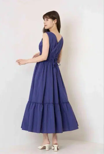 herlipto Riviera Double Bow Dress lapis