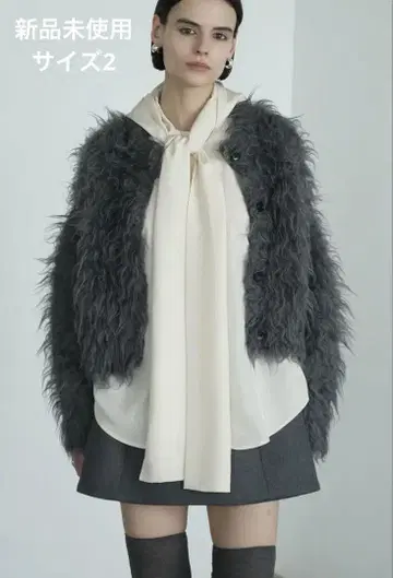클라네 SHAGGY SHORT KNIT CARDIGAN