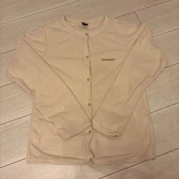 mont-bell 플리스 가디건 긴팔 아이보리 XL