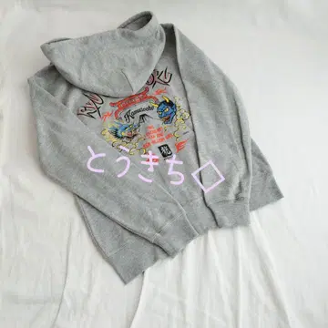 용과 같이 자수 후드티