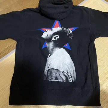 APPLEBUM 블랙 후드 부착 후드티 EMINEM 스트릿 L
