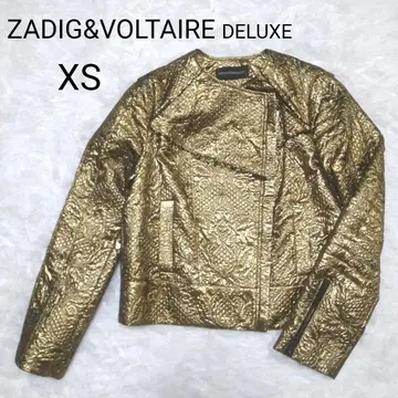 새상품급 레어 ZADIG&VOLTAIRE 자켓 아우터 올 패턴 골드 XS