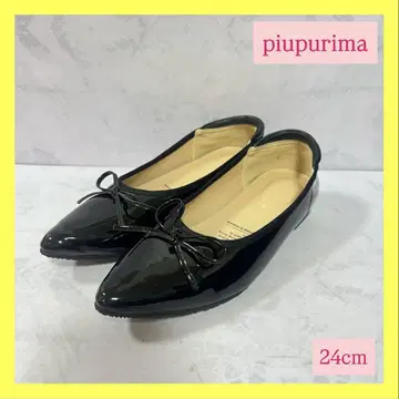 미사용급 piuprima 코어 워크 발레 슈즈 리본 블랙 23cm