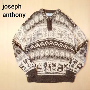joseph anthony 니트 스웨터 네이티브 무늬 핸드니트