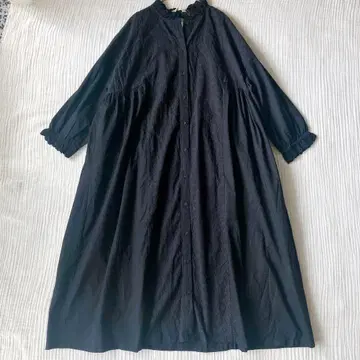 택 포함 새상품 사만사 모스 코튼 레이스 개더 원피스 블랙