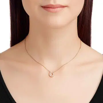 Swarovski Towards 목걸이 말굽, 화이트, 로즈골드