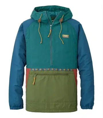L.L.Bean 멀티 컬러 나일론 하프 지퍼 자켓