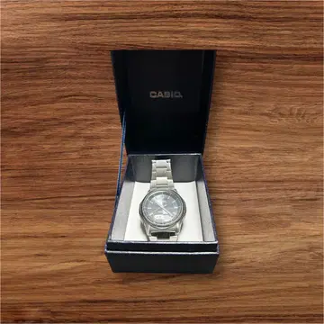 CASIO 아날로그 손목시계 실버 박스 포함