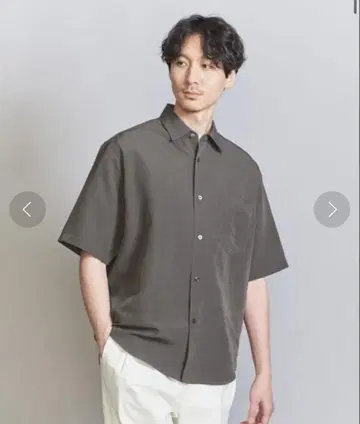 실키 터치 레귤러 폼 테이퍼드 셔츠 M 다크 그레이