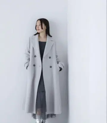 NATURAL BEAUTY BASIC 빅 칼라 더블 체스터 코트