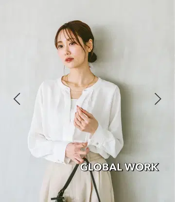 GLOBAL WORK 깔끔 지속 2WAY 턱 블라우스