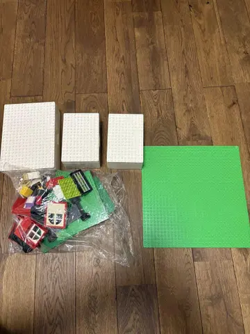 LEGO 블록 세트 그린 플레이트 포함