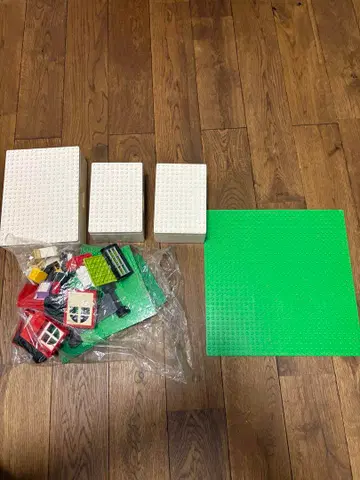 LEGO 블록 세트 그린 플레이트 포함