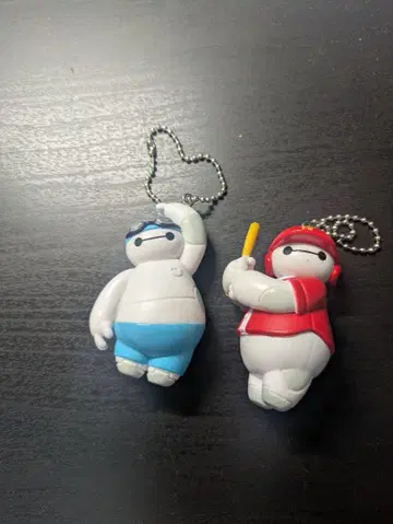 디즈니 리조트 한정판 캡슐 토이 베이맥스 수영 야구