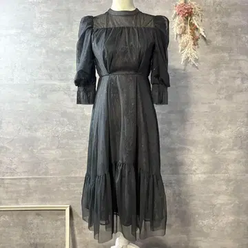 niana 작은 키를 위한 스팽글 자수 레이스 파티 드레스 그레이 S
