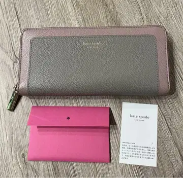 kate spade 그레이 핑크 장지갑