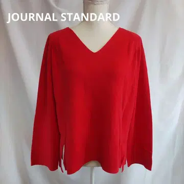 JOURNAL STANDARD 빨간색 V넥 긴팔 니트