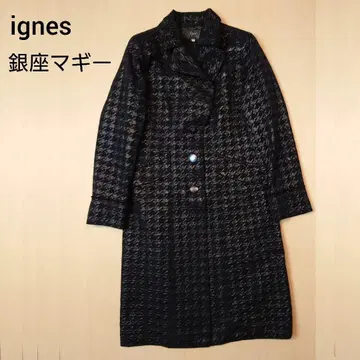 ignes 긴자 매기 자켓 코트 하운드투스 패턴 일본제