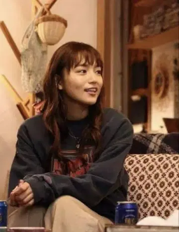 카와구치 하루나 착용 구제 의류풍 오버 사이즈 맨투맨 택 포함 새상품