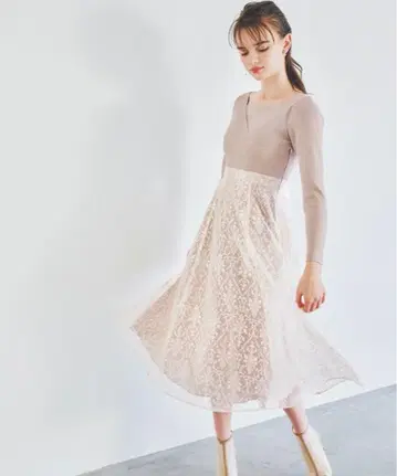 Noela 노엘라 오너먼트 레이스 도킹 원피스