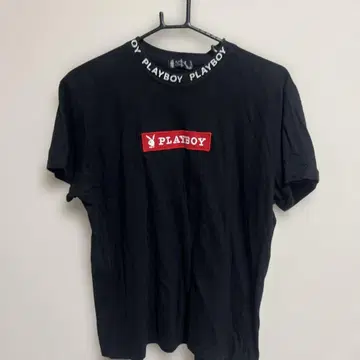 PLAYBOY 블랙 T셔츠 로고 사이즈 L