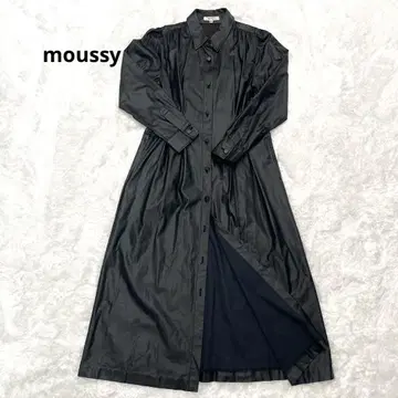 MOUSSY 마우지 롱 셔츠 원피스 인조 가죽 사이즈 2