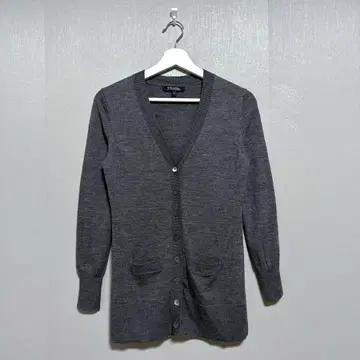 [ Brooks Brothers ] (XS) 모 100% 그레이 가디건