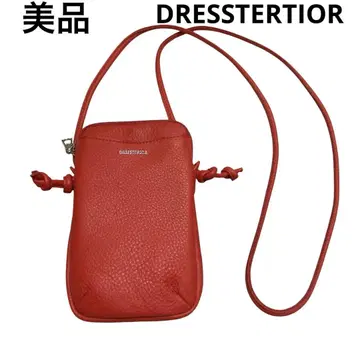 DRESSTERTIOR 가죽 멀티 파우치 스마트폰 숄더 빨간색