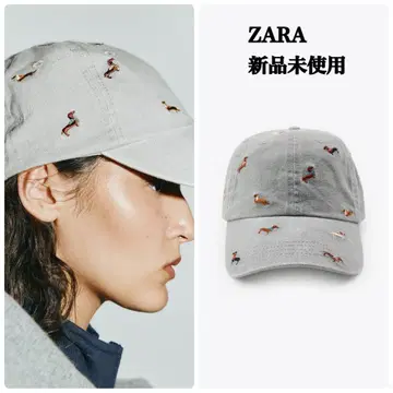 완판템 ZARA 트윌 자수 캡 강아지 자수 포함 미사용 새상품