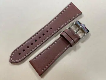 글램 록 가죽 벨트 브라운 20mm 핸드 메이드