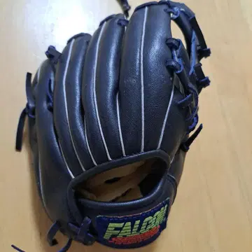 새상품급 중고 FALCON 야구 그로브 블랙 가죽 소년 야구