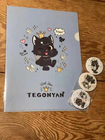 TEGONYAN 데고냔 배지 3개 클리어 파일 새상품 테고시 유야
