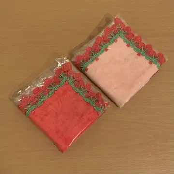 친택 레이스 손수건 체리 2장 세트