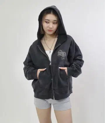SLOPPY 슬로우 큐빅 지퍼 후드티