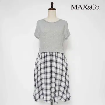 MAX&Co. 크루넥 절개 플레어 원피스 그레이 S*ZC764