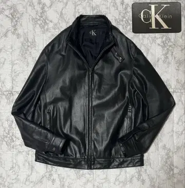 Calvin Klein 가죽 자켓 소가죽 싱글 L 사이즈 짧은 기장