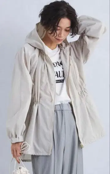 그린 라벨 릴랙싱 개더 후드 블루종