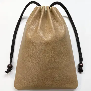 신겐부쿠로(마치 없음, 빅 사이즈), 주름 엠보 소가죽, 앤티크 베이지