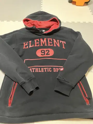 ELEMENT 후드 부착 후드티 XL 블랙 빨간색