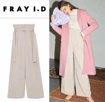 프레이 아이디 FRAY I.D 벨트 와이드 팬츠 플레어 팬츠 베이지