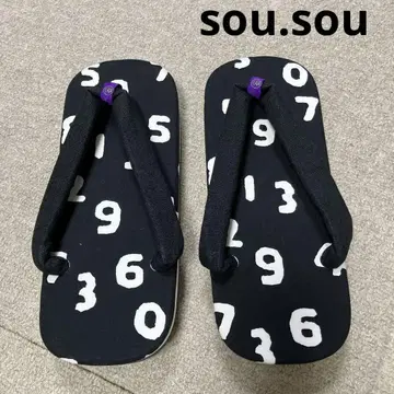 소우소우 sou.sou 숫자 무늬 조리 샌들