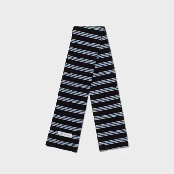 LOW CLASSIC MERINO CASH STRIPED MUFFLER