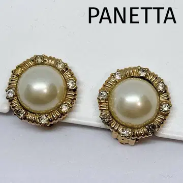 PANETTA 파네타 골드 펄 큐빅 귀찌