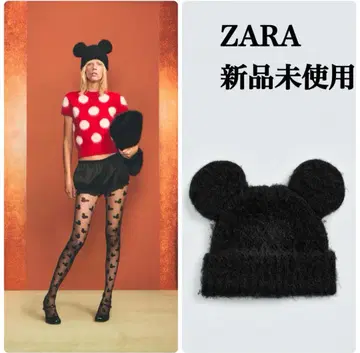 ZARA 해리 램버트 콜라보 미키마우스 귀달이 니트 모자 택 포함 새상품
