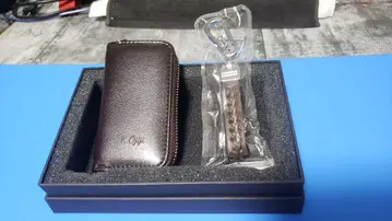 K.ojiji 브라운 가죽 키케이스