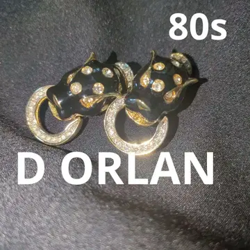 80s 빈티지 레어 D ORLAN 돌란 팬서 후프 귀찌