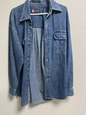 CHAPS 데님 블루 버튼업 셔츠