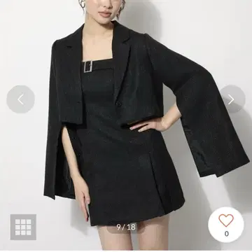 썸머 트위드 숏 케이프 자켓 원피스